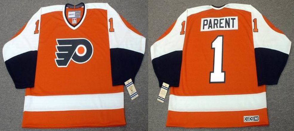 2019 Men Philadelphia Flyers #1 Parent Orange CCM NHL jerseys->philadelphia flyers->NHL Jersey